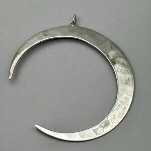 Robert Lee Morris Crescent Moon Pendant RLM Studio Hammered Sterling Silver